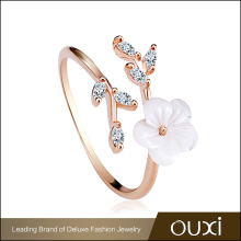 2016 OUXI Jewellery Wholesale New Design Ladies Flower Finger Ring