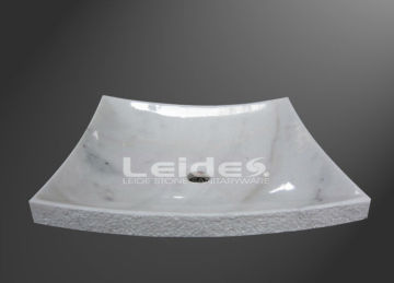 White marble square vessel basin marble vessel basin