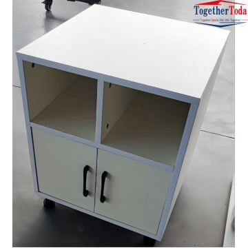 White Modern Mobile Low Cabinet for Teachers