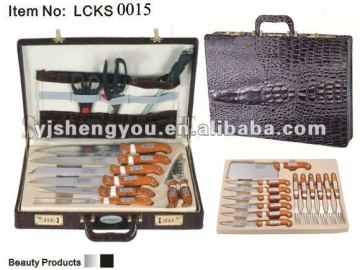 25pcs handles knife combination