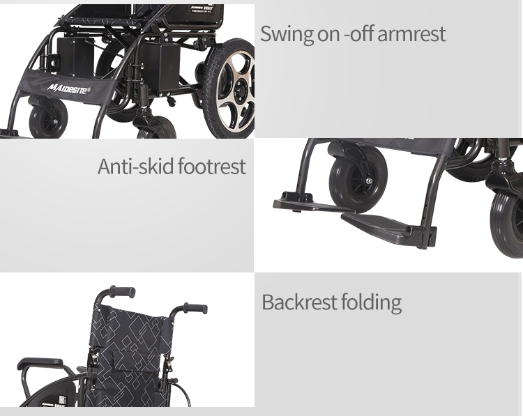 Ελαφριά ηλεκτρική αναπηρική καρέκλα ισχύος με μπαταρία λιθίου