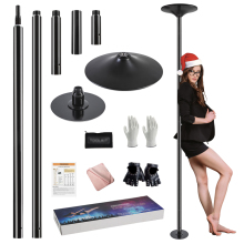 2021 Black dance pole Portable Removable Professional Stripper Pole Spinning Static Dance Pole Kit for Exercise Club Party Pub