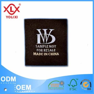 center folding woven label for fashion garment