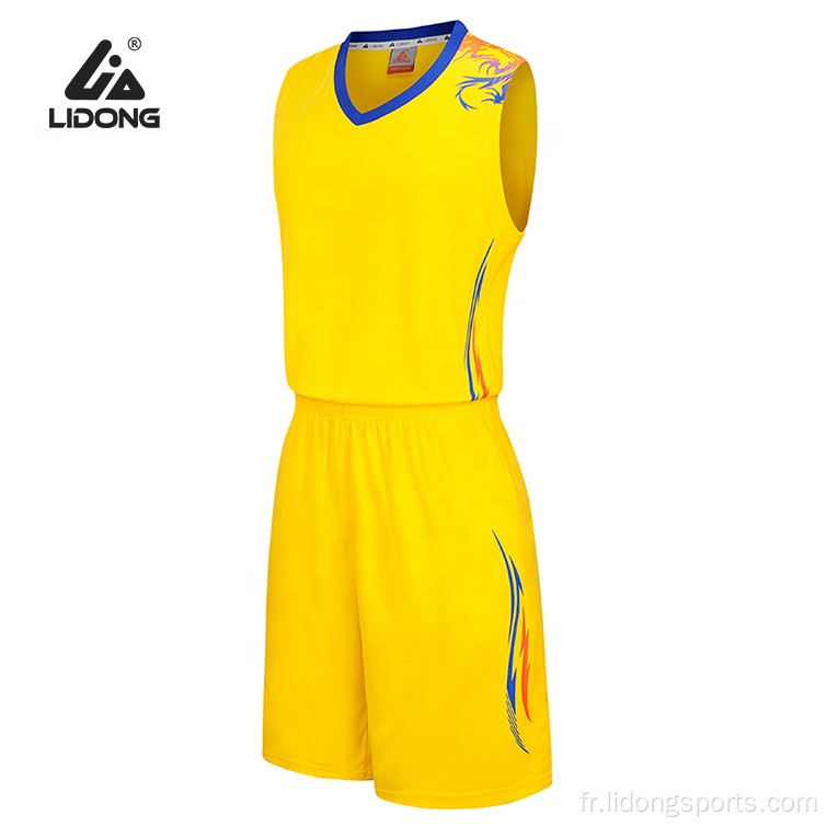 Sublimation Personnaliser le logo Dernier maillot de basket-ball de conception