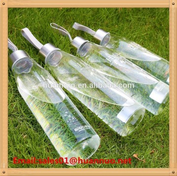 glass voss water bottle with cap