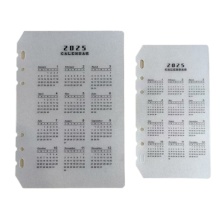 Transparent Matte Baffle Loose Leaf Calendar for 2025