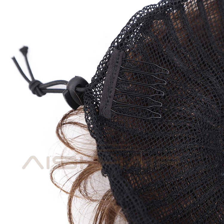 Aisi Hair Brazilian Human Hair Brown Curly Chignon Bun Elastic Rope Rubber Band Hairpiece Clip In Extension For Women