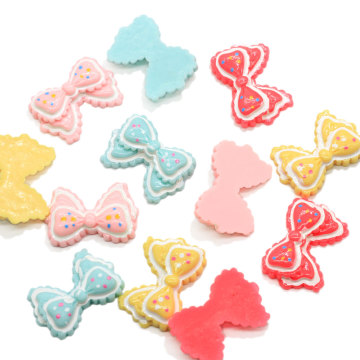 Kawaii Bow Tie Resin Cabochon Girls Hairpin Diy Art Decor Pendant Jewelry Ornament Parts Keychain Making