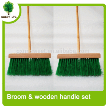 brooms with wooden handle stick / Coco brooms besom