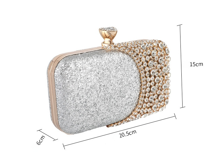 Dinner Bag European and American Ladies Handbag Diamond-studded Banquet Clutch New Small Bag