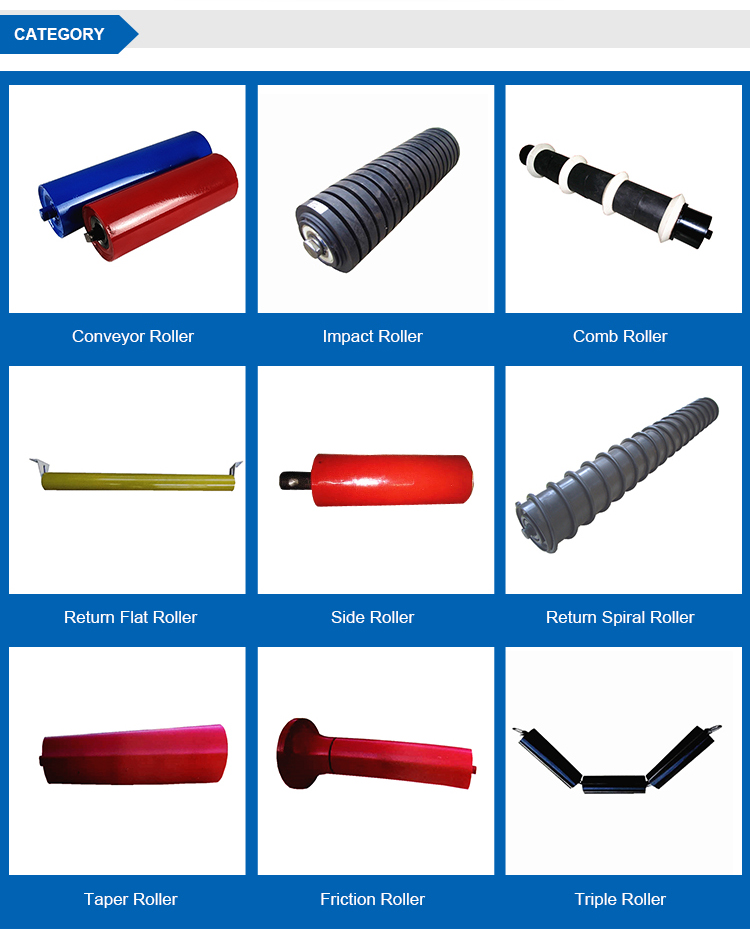 conveyor return roller steel for belt conveyor roller types