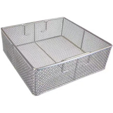 304 316 316L Stainless Steel Wire Mesh Sterilization Basket for Medical Ultrasonic Cleaning