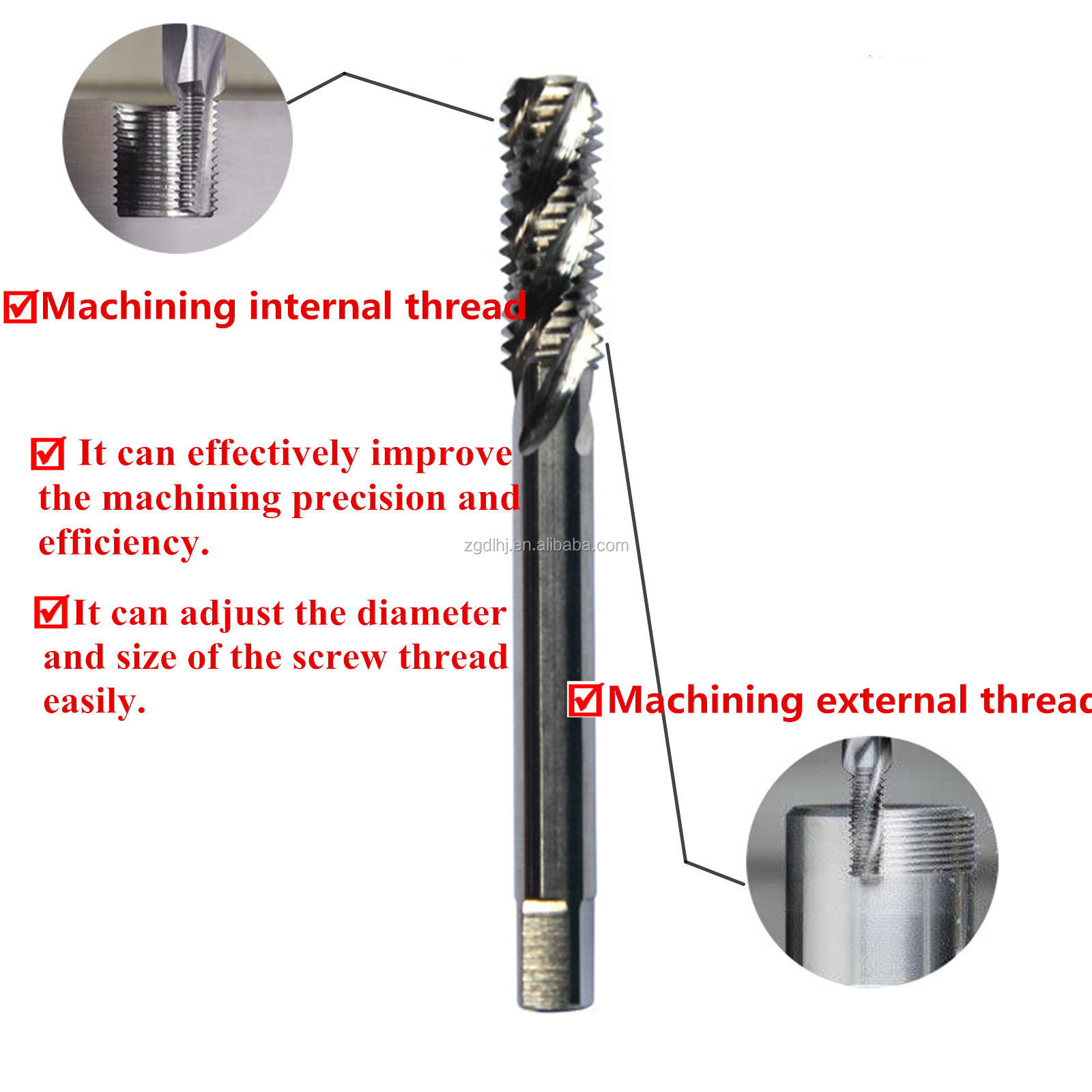 1/4 HSS straight flute tap for processing metal