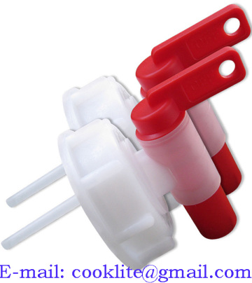 DIN 61mm Dispensing Cap Tap Polyethylene Aeroflow Dispenser Tap in Lid for 25 litre Plastic Drum / Jerry Can Faucet Spigot