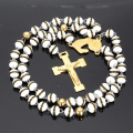 Cross Silicon Rosary Bead Chain Katolska Rosary Necklace