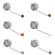 Gemstone 20MM Merkaba Pendant Charms Stainless Steel Mesh Tea Ball Crystal Merkaba Pendant Charm Jewelry for Gifts