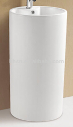 Ceramic pedestal basin