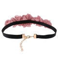 Flower Lace Choker mit schwarzem Samt Halskette Schmuck