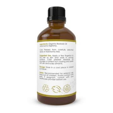 Olio di baobab puro al 100% per la cura della pelle e dei capelli al prezzo all&#39;ingrosso