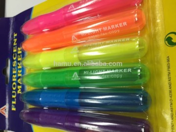 6colors plastic fluorescent Marker