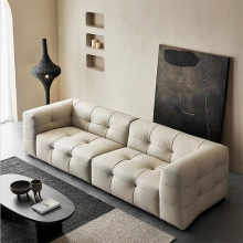 Modern Button Tufted Seater Leather Couch Sofa Set