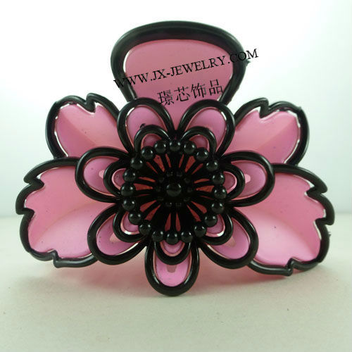 Hot Sale ! Plastic Flower Hair Barrettes Colored more colors for choose