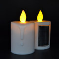 Solar Powered Window Pillar Candles For Garden