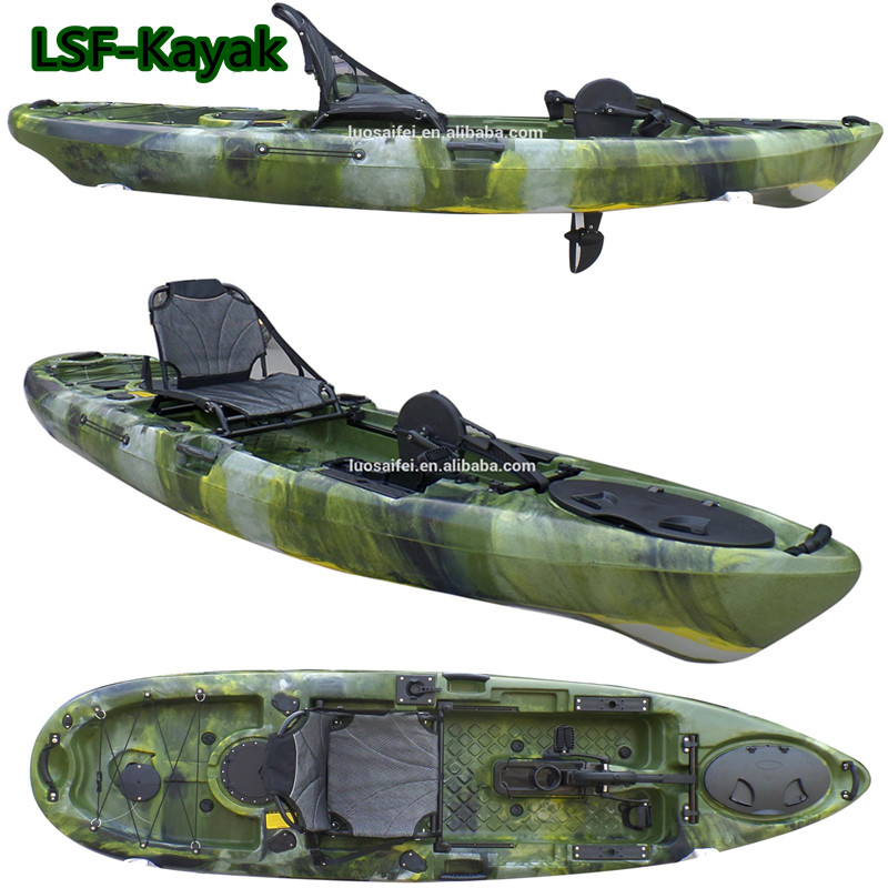 2020 China OEM wholesale cheap plastic clear single sea fishing kayak paddle boat for sale