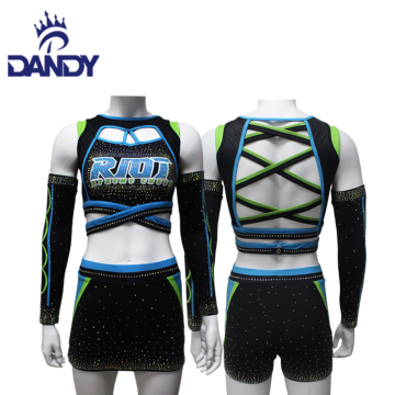 Strapless Long Sleeve Cheerleader Top