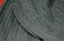 Large 100% Cashmere Cable Knit Luxury Throw Blanket Gray Colored , 1.2 * 1.5m
