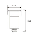 LEDER นวัตกรรมภูมิทัศน์ 1W ไฟ LED ฝังพื้น