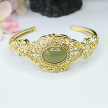 Hollow Out Luxurious Bracelets: Wholesale Precious Stone, Gemstones, and Green Hetian Jade Jewelry