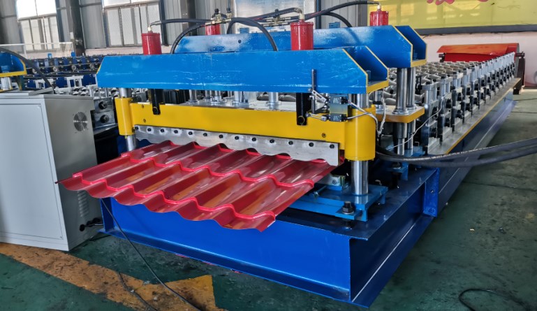 Glazed Roof Tile Roll Forming Machine Step Tile Roofing Sheet Forming Machinery