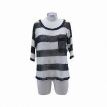 Ladies knitted pullover, made of sequins yarn