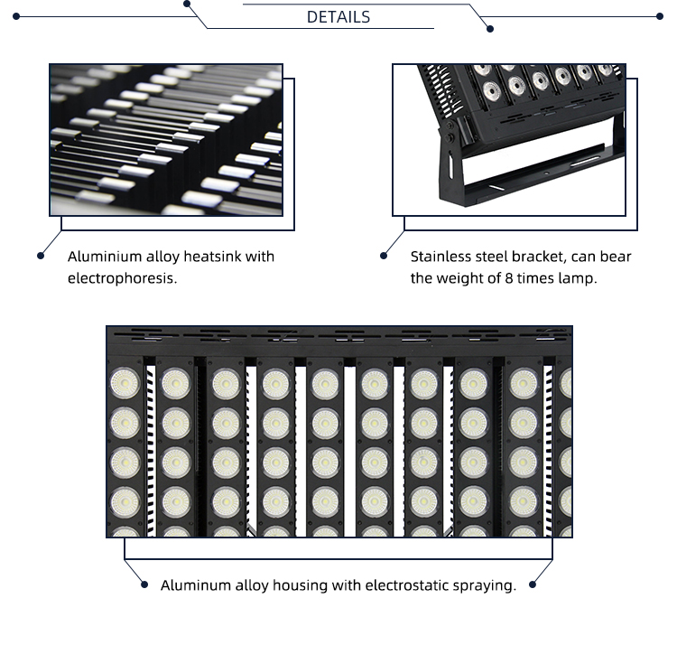 High Power Exterior Led Flood Outdoor Lighting 1000Watt Reflector Football Stadium Lighting