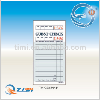 CT-G3674 Receipt book