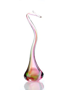 Unique Golden Red Decorative Glass Ornaments For Exterior Decoration