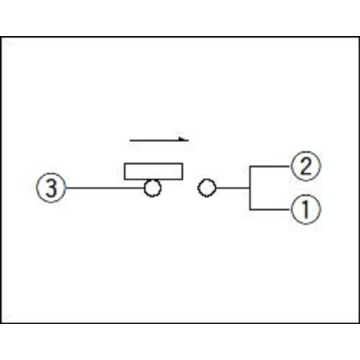 Interruptor de ação unidirecional de 4,8 mm de altura da barra deslizante