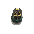 M8 3 pin Campo de conector hembra recto