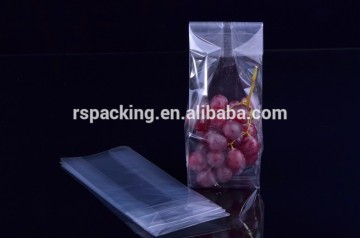 disaposible customized vegetable packing square bottom plastic bag