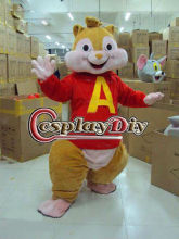 Lovely animal mascot Chipmunk Alvin costume from a classic film character