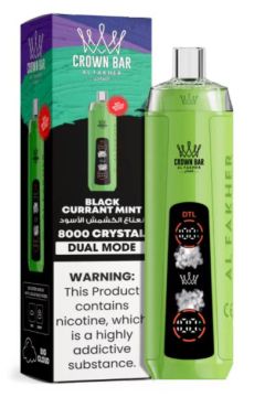 ALFAKHER CROWN BAR CRYSTAL 8000PUFFS DISPOSABLE VAPE