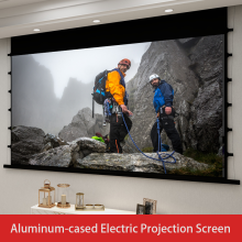 Aluminum-cased Electric Projection Screen