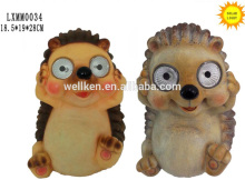 resin hedgehog statues solar lights