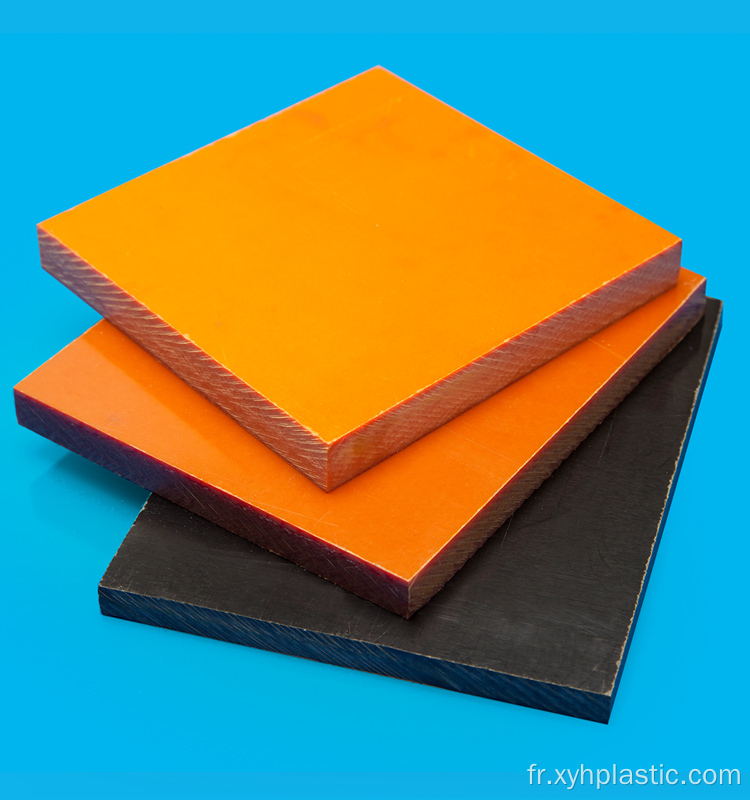 Feuille de stratifié en bakélite rouge orange ou noir