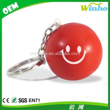 Winho Smiley Face Squeeze Toy Key Chain