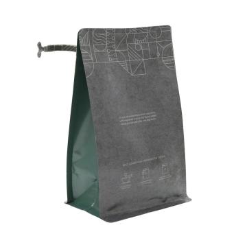 Bolsa de café con fondo plano