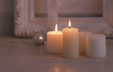 White Unscented Smooth Surface Pillar  Candles