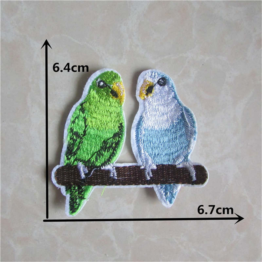 Cartoon Parrot Patches