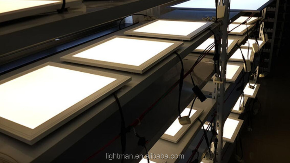 Silver frame PS diffusion plate 40w square flat led panel ceiling lighting 620x620